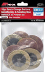 10 Piece 60 Grit Aluminium Oxide Sanding Discs - PKTool | Universal Auto Spares
