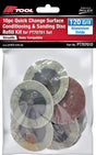 10 Piece 120 Grit Aluminium Oxide Sanding Discs - PKTool | Universal Auto Spares