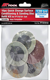 10pc 180 Grit Aluminium Oxide Quick Change Surface Conditioning Sanding Discs - PKTool | Universal Auto Spares