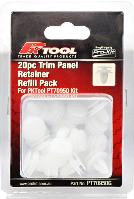 20pc Trim Clips Refill Pack Trim Panel Retainer (D12) - PKTool | Universal Auto Spares