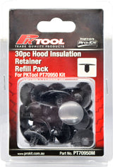 30pc Trim Clips Refill Pack Bonnet Insulation Retainer (A126) - PKTool | Universal Auto Spares