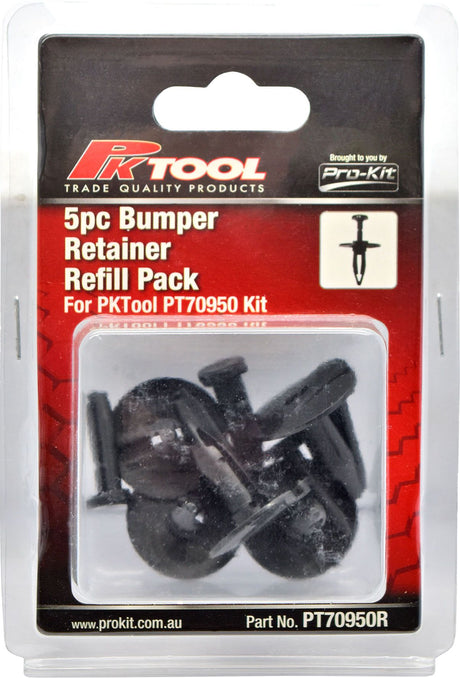 5pc Trim Clips Refill Pack Bumper Retainer (B118) - PKTool | Universal Auto Spares