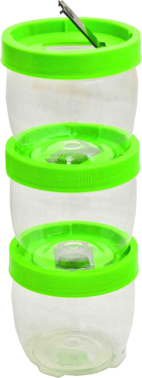 Smart Storage Jar 3pc Large 10oz Stack & Interlock Each Other - PKTool