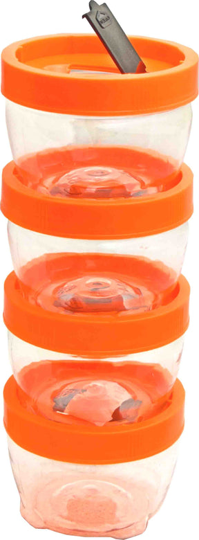 Smart Storage Jar 4pc Medium 10oz Stack & Interlock Each Other - PKTool