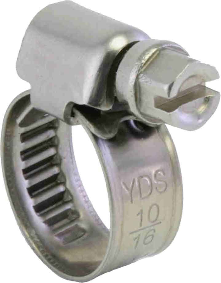 9mm Wide Stainless Steel Worm Drive 16-25mm Hose Clamp 10 Pieces - PKTool