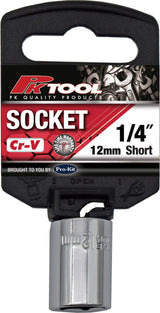 12mm 6PT 1/4” DR Metric Regular CR-V Socket - PKTool