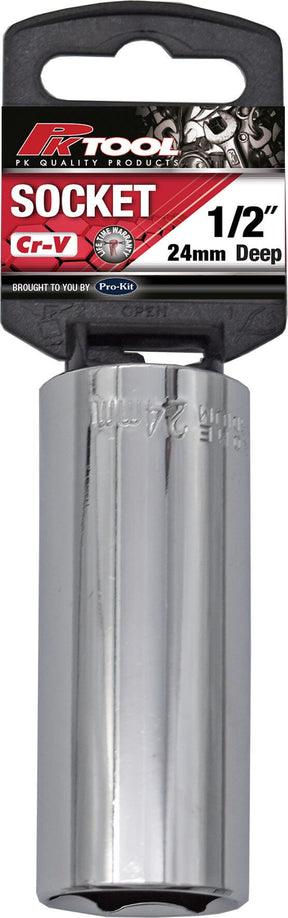 1/2" DR 24mm Deep Socket 6PT CR-V - PKTool
