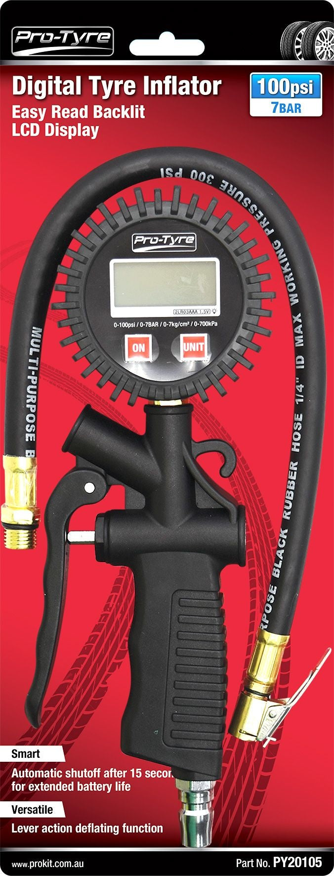 100PSI Digital Tyre Inflator - PKTool | Universal Auto Spares