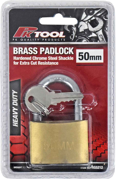 50mm Brass Padlock Corrosion Resistant - PKTool | Universal Auto Spares