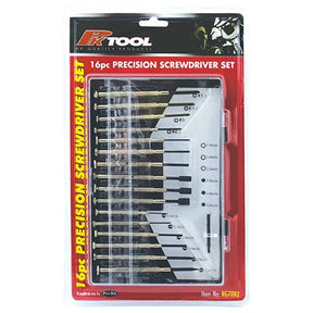 16 Pieces Phillips, Blade, Hex Precision Screwdriver & Mini Socket Set - PKTool