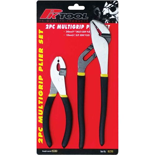 2 Piece Multi-Grip Adjustable Plier Set - PKTool | Universal Auto Spares