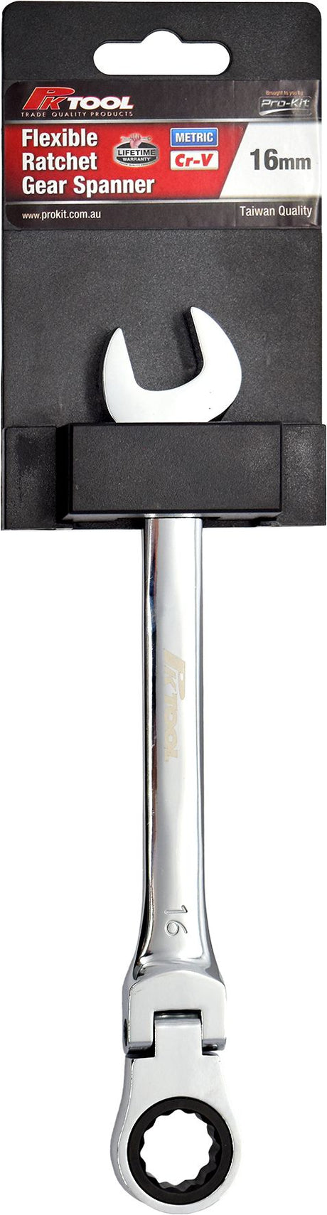 16mm Flexible Ratchet Gear Spanner – High Quality Metric Cr-V Ring Spanner – PKTool | Universal Auto Spares