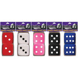 Groovy Fluffy Dice Red, White, Pink, Black & Blue - JetCo