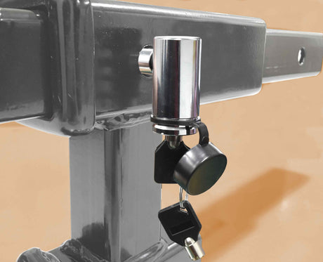 Towbar Locking Hitch Pin, Keyhole Cover Complete With 2 Key - LoadMaster