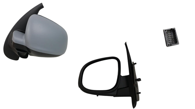 Electric Door Mirror (LHS with Heating) Black Renault Kangoo F61 Series 2 2013 - 2022 RNKG-DOM-09L - Sterling
