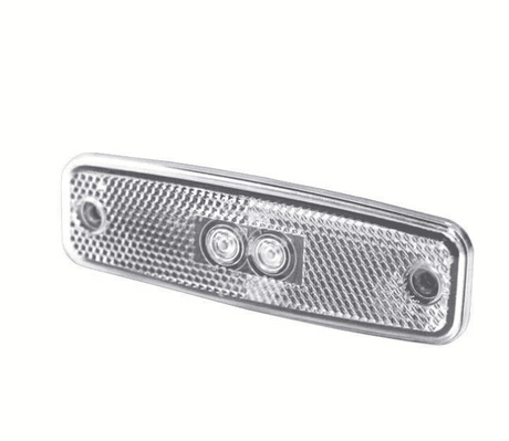 Front Clear 12/24V LED Marker Lamp 125 x 40mm - RubboLite | Universal Auto Spares