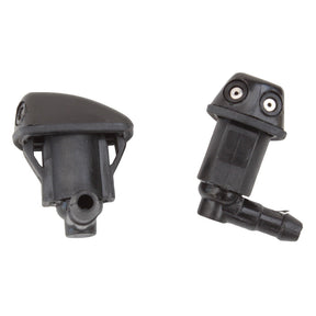 Universal Right Angle Push-On Windscreen Washer 2 Piece Nozzle 14mm Hole 5mm Hose Seal - NICE