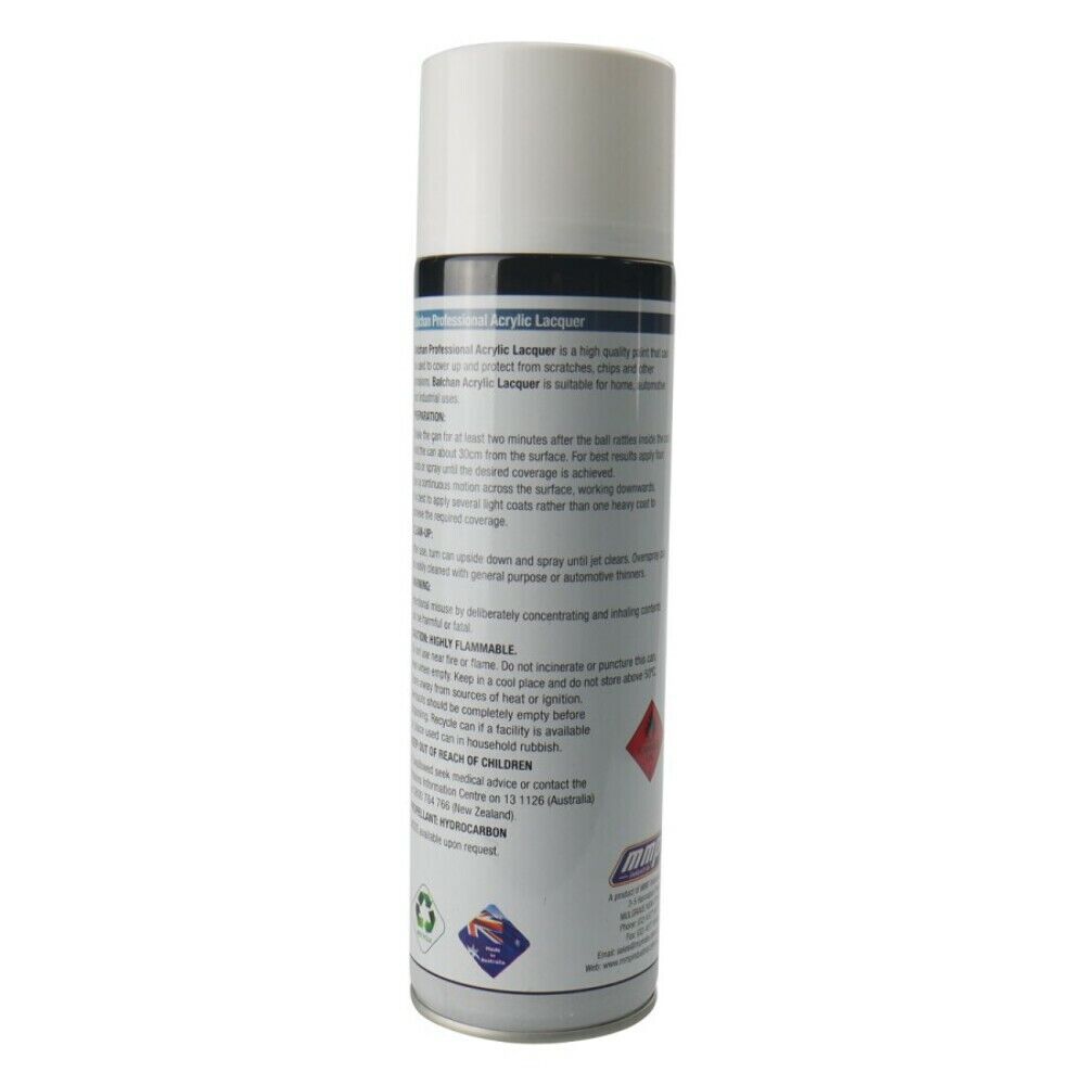 Professional Gloss White Acrylic Lacquer Paint 400g - Balchan | Universal Auto Spares