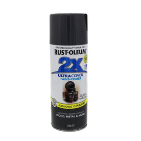 2X Ultra Cover Gloss Dark Grey Spray Paint 340g - Rust-Oleum