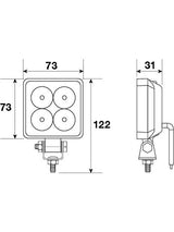 Genuine 12 Watt Flood Reverse Lamp Work Light - LED Autolamps | Universal Auto Spares