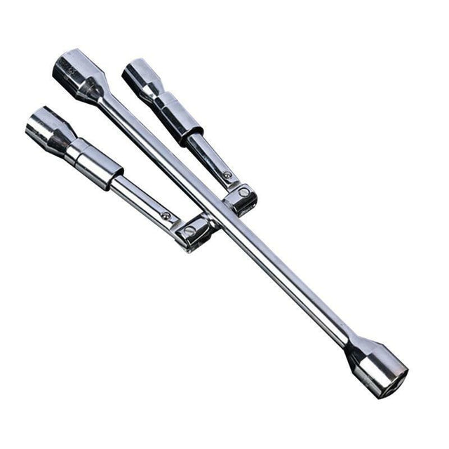 Folding Socket Cross Wrench CR-V 4-Way Nut Remover 17mm, 19mm, 21mm & 23mm | Universal Auto Spares