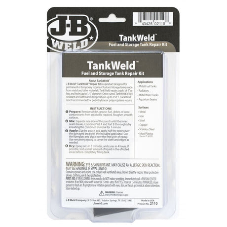 Tank Weld Fuel And Metal Tank Repair Kit - J-B Weld | Universal Auto Spares