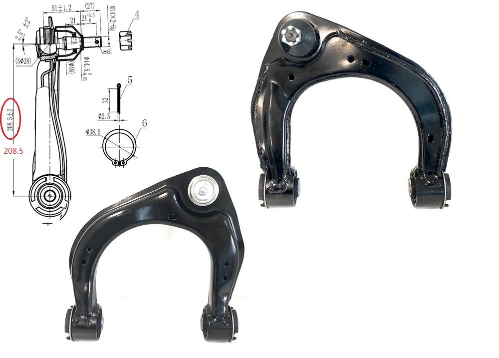 Front Upper Control Arm (RHS) with Ball Joint Mazda BT-50 UP 2011 - 2015 SCA-MZ154710R - Sterling
