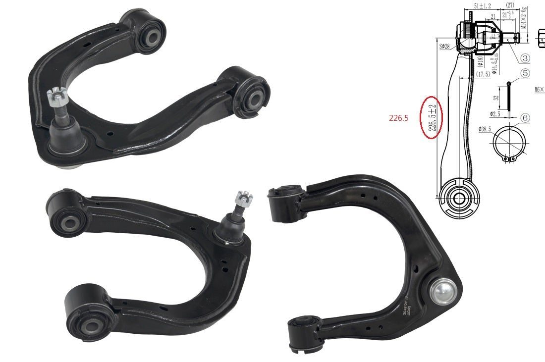 Front Upper Control Arm (RHS) with Ball Joint Mazda BT-50 UP 2011 - 2015 SCA-MZ154711R - Sterling