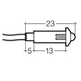 12 Volt Alarm Pilot Lamp Pre-wired with Flashing Red LED - Narva | Universal Auto Spares