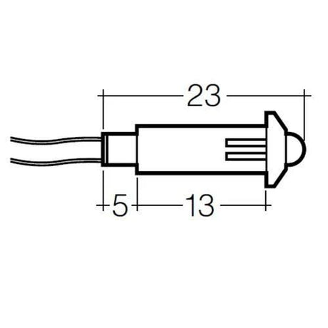 12 Volt Alarm Pilot Lamp Pre-wired with Flashing Red LED - Narva | Universal Auto Spares