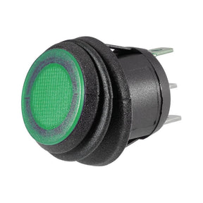 Rocker Switch Off/On SPST Green LED 20A at 12V - Narva
