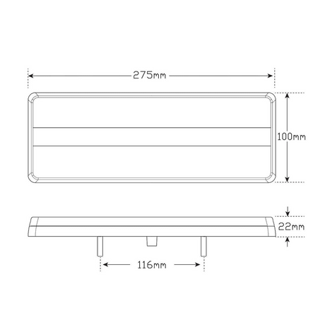 12/24V LED Stop/Tail/Indicator/Reflector 28cm Cable Blister - LED AutoLamps