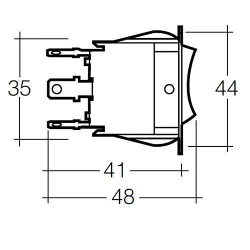 Heavy Duty Rocker Switch Momentary On/Off/Momentary On DPDT - Narva | Universal Auto Spares