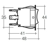 Heavy Duty Rocker Switch Momentary On/Off/Momentary On DPDT - Narva | Universal Auto Spares