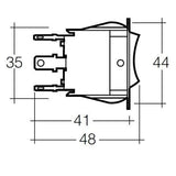 Heavy Duty Rocker Switch On/Off/On SPDT 20A at 12V - Narva | Universal Auto Spares