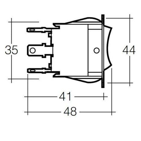 Heavy Duty Rocker Switch On/Off/On SPDT 20A at 12V - Narva | Universal Auto Spares