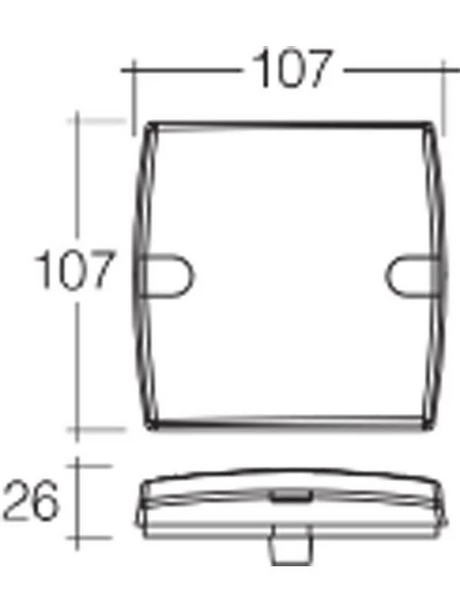 12 Volt LED Slimline Stop/Tail Direction Indicator Lamp (Square) 0.5 Cable - Narva | Universal Auto Spares