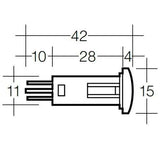 12V Pilot Light LED Red Blade Terminals Push Fit Design - Narva | Universal Auto Spares