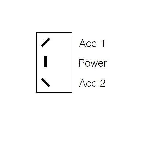 Heavy Duty Rocker Switch On/Off/On SPDT 20A at 12V - Narva | Universal Auto Spares