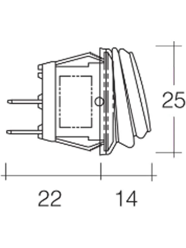 Rocker Switch Off/On SPST Green LED 20A at 12V - Narva | Universal Auto Spares