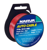 Cable Single Core 4mm 15A 4M Red - Narva | Universal Auto Spares