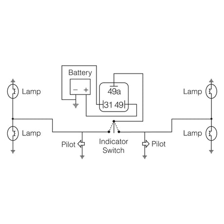 12 Volt 3 Pin Electronic LED Flasher - Narva | Universal Auto Spares