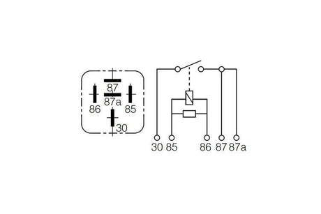 12V 40A Normally Open 5 Pin Relay With Resistor - Narva | Universal Auto Spares