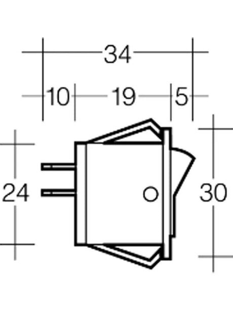 Rocker Switch Off/On SPST Contacts Rated 20A at 12V - Narva | Universal Auto Spares