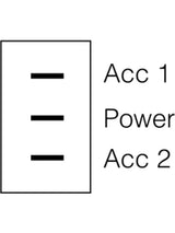 Rocker Switch On/Off/On SPDT 20A at 12V - Narva | Universal Auto Spares