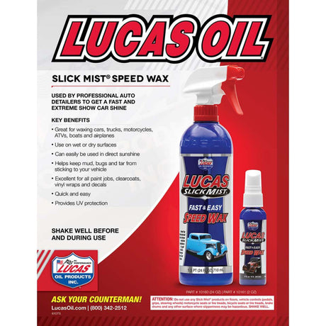 Slick Mist Fast and Easy Speed Wax 710mL - Lucas Oil