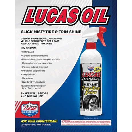 Slick Mist Fast and Easy Tire and Trim Shine 710mL - Lucas Oil