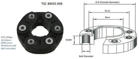 Tail Shaft Coupling (Propshaft Joint) BMW 3 Series E90/E91/E92/E93 2005 - 2013 TSC - BM3S - 008 - Sterling Parts - Transmission & Drivetrain - Sterling Parts