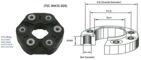 Tail Shaft Coupling (Propshaft Joint) BMW 3 Series E90/E91/E92/E93 2005 - 2013 TSC - BM3S - 009 - Sterling Parts - Transmission & Drivetrain - Sterling Parts