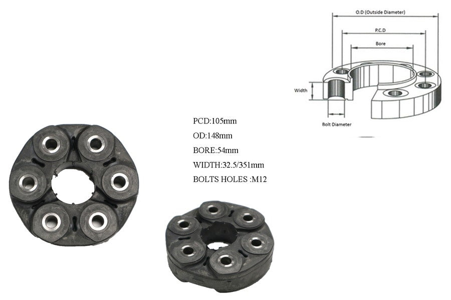 Tail Shaft Coupling (PCD 110mm) Ford Falcon BF Series 2 2006 - 2014 TSC-FDFC-009 - Sterling
